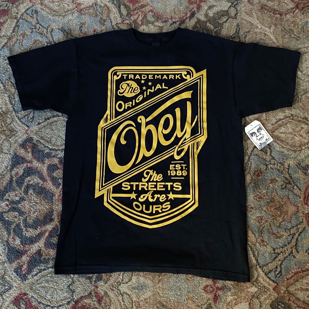 Obey Giant Tee Medium Black New